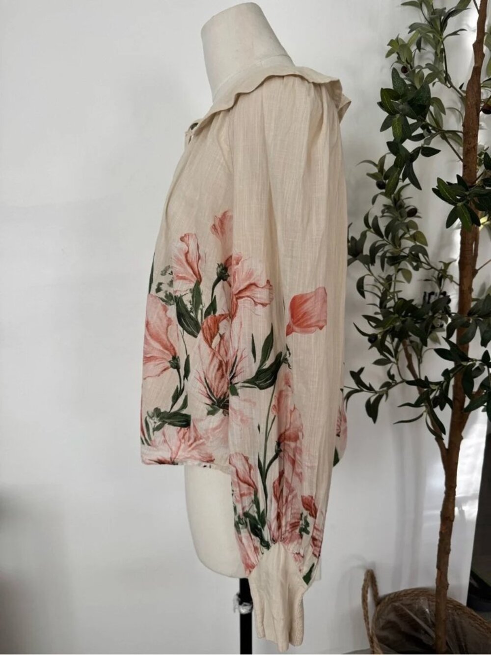 By Anthropologie Peasant Blouse Size M - Picture 4 of 11